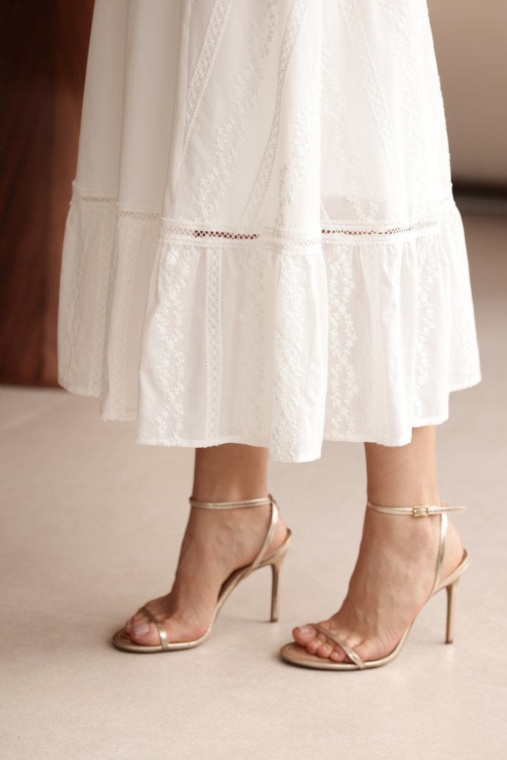 Vestido Midi Celine Off White - Imagem 5