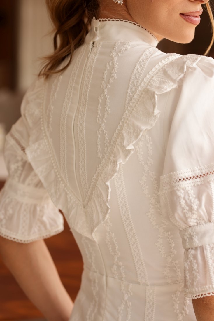 Vestido Midi Celine Off White - Imagem 3