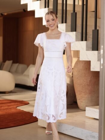 Vestido Midi Giulia Off White