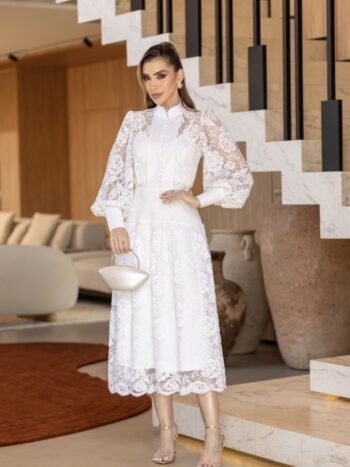 Vestido Midi Renda Márcia
