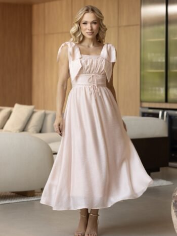 Vestido Midi Rosê Briana